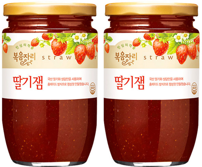 복음자리 딸기잼, 500g, 2개