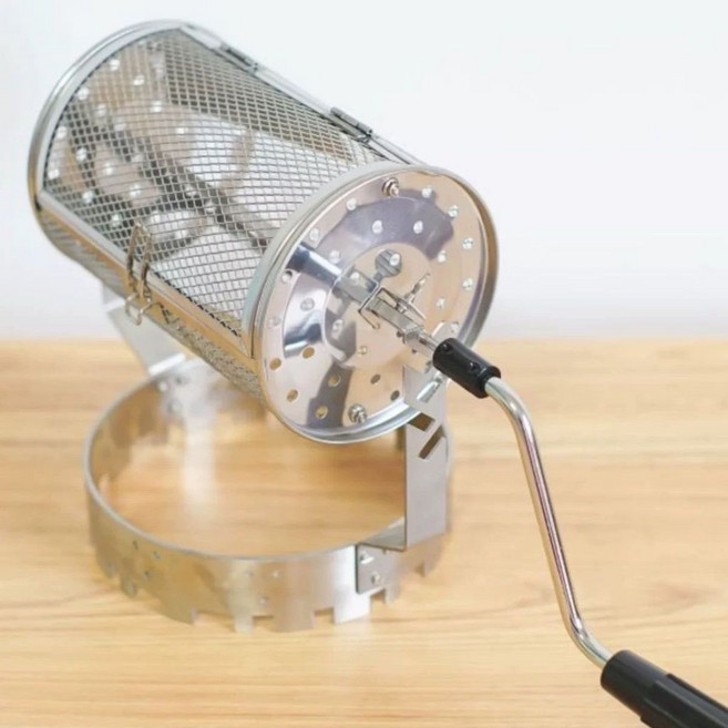 半直火滾筒式咖啡烘豆機, 手搖可調高度版, 1個