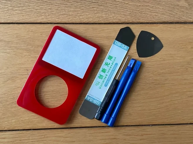 아이팟 클래식 5세대 5.5세대 전면 케이스 패널 30GB 60GB 80GB 비디오 블랙 화이트 투명 퍼플 블루 옐로우, 04 Red Tool, 01 CN