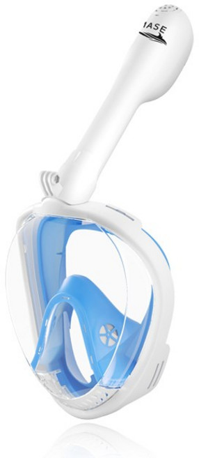 메이스 김서림방지 풀페이스 스노쿨링 마스크, 블루