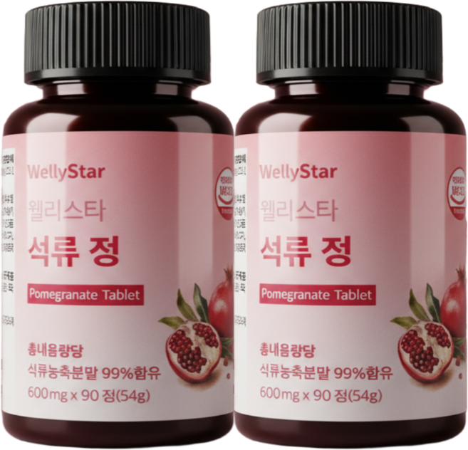 웰리스타 석류정 갱년기 건강 식물성에스트로겐 갱년기 증상완화 2개 6개월분, 90정