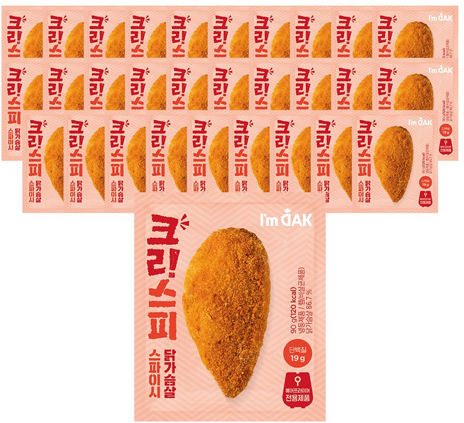 [아임닭] 크리스피 닭가슴살 스파이시, 90g, 30개