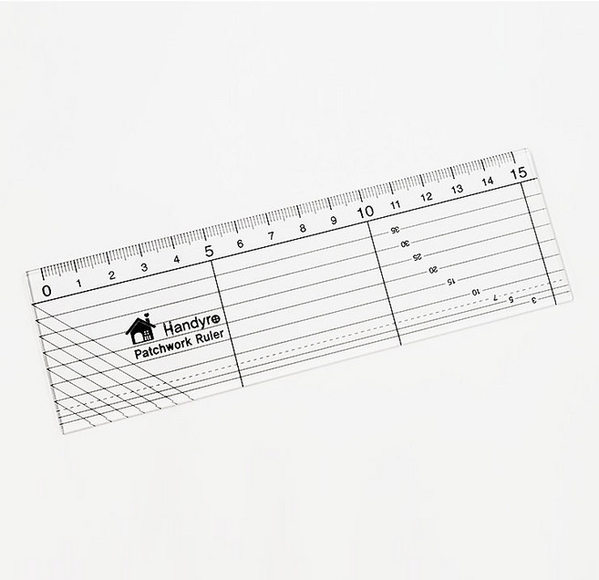 핸디로 패치워크 시접자 퀼트시접자 퀼팅자 투명시접자 15cm, 1개