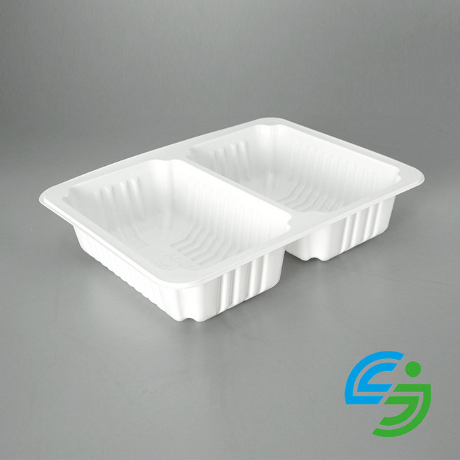 에스제이케미칼 23185-2A 실링용기 화이트 PP재질 전자렌지용 2칸, 1세트, 600개입