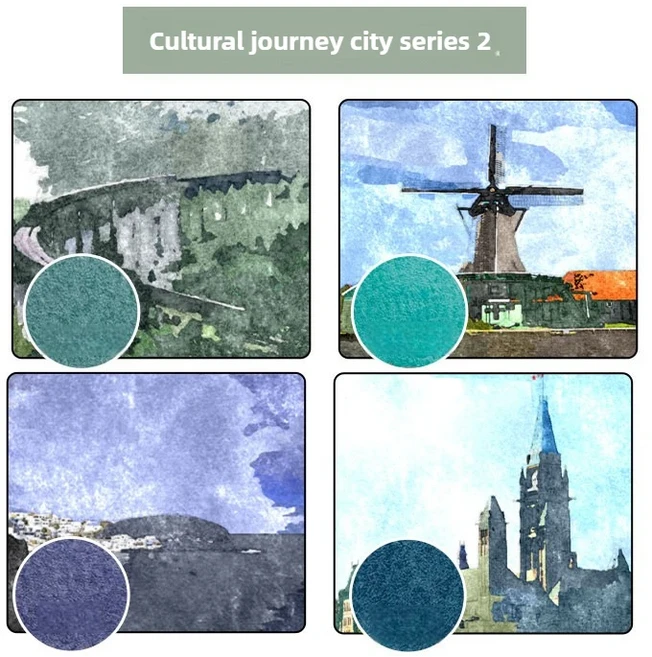 타조 24 색 Morandi 만년필 잉크 방수 아티스트 등급 서예 잉크 수채화 스케치 학교 잉크 용품, 22 4 Colors Set F