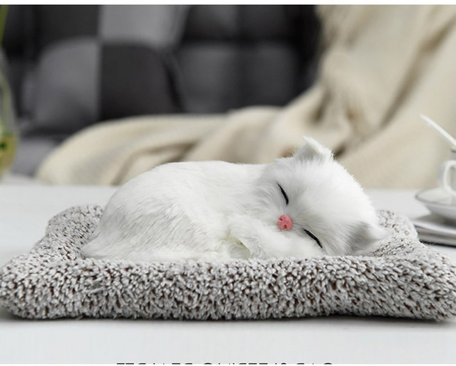 차량용 리얼펫 잠자는 강아지 고양이 인형, DOG02, 1개