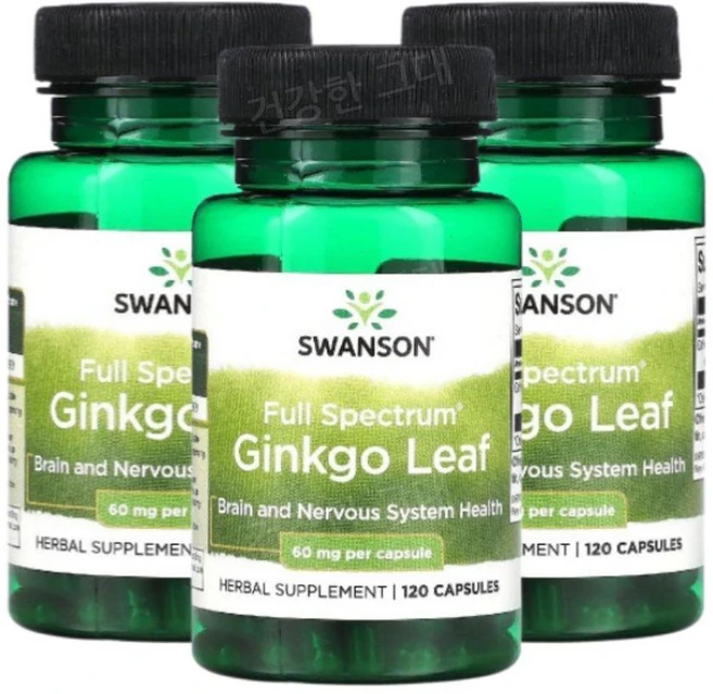 Michael's Naturopathic 풀 스펙트럼 은행나무 잎 추출 60mg Full Spectrum Ginkgo Leaf, 3개, 120정 - 쿠팡