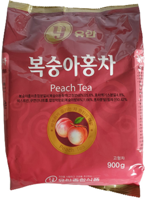 유안 복숭아홍차 분말 복숭아아이스티 음료수 자판기용, 900g, 1개입, 5개
