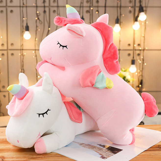 220색동뿔유니콘 유니콘인형, 화이트50cm, 1개