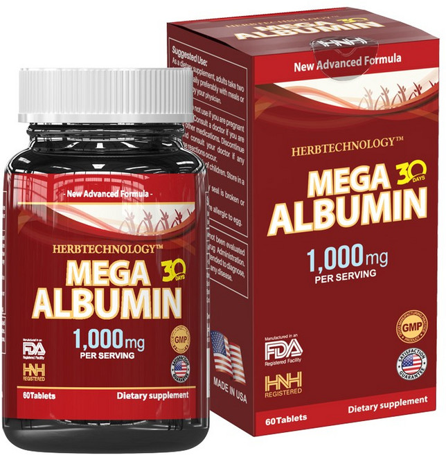 미국 알부민 메가 알부민 부모님 선물 남편 생일 직구 메가알부민 1개월분, 60정, 1개