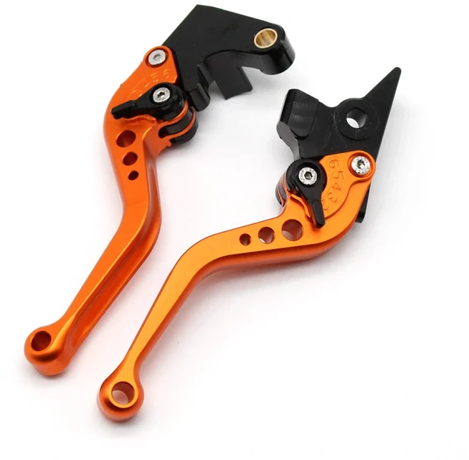 자동차타이어 스즈키 호환호환 GS50 용 숏 롱 브크 클러치 레버 바이크 오토바이 액세서리, 13 SHORT ORANGE
