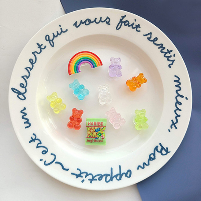 [ 곰젤리 10종세트 ] 하리보 곰 젤리 구미 무지개 곰돌이 신발 악세사리