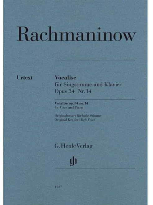 라흐마니노프 보칼리제 Op 34 Nr 14 (HN 1237), 라흐마니노프 저, G. Henle Verlag
