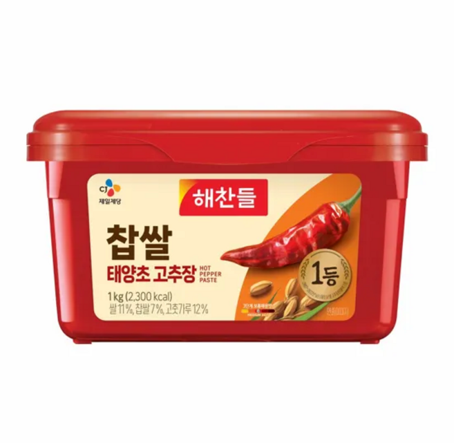 해찬들 찹쌀태양초고추장, 1kg, 4개