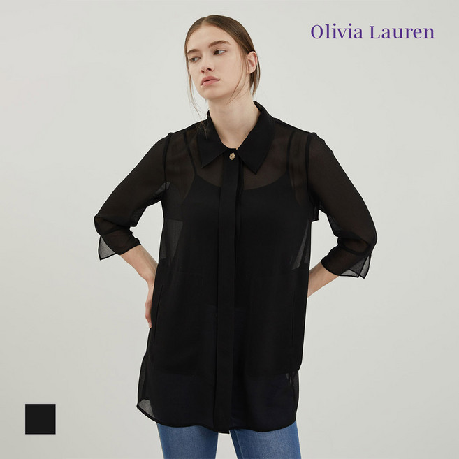 올리비아로렌 여성용 메탈버튼 홑겹쉬폰 자켓 VOCFU4M5126