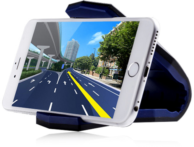 알럽홈 대시 보드 악어 입 클립 브래킷 차량용거치대, 블랙 + 블루, 1개