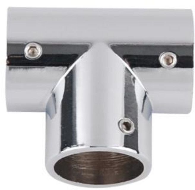 조립용 스텐봉용 파이프 연결 T형 25파이, 1개