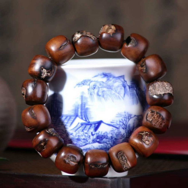 벽조목 염주 벼락맞은 대추나무 팔찌 액운방지 합장주, 18mmx13, 1개