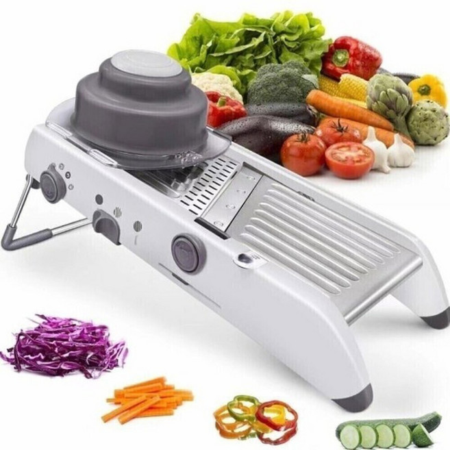 WULIUH 만도린 채칼 슬라이스 스텐 멀티 Slice 블랙 PL8 유물