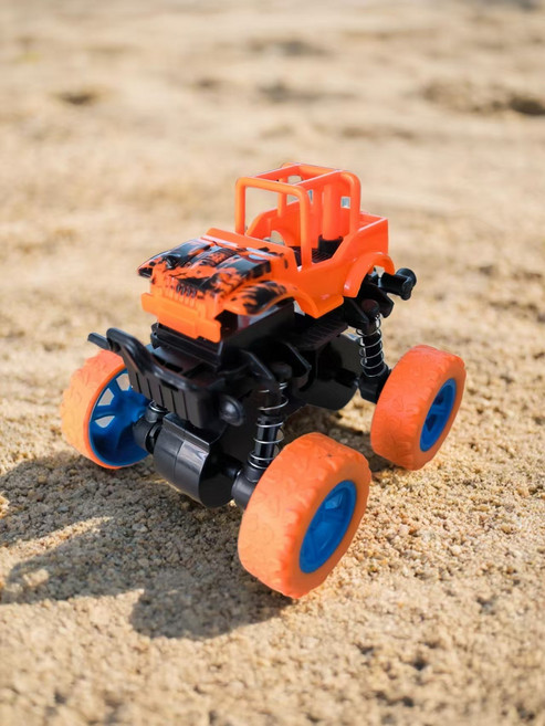 DFMEI 慣性越野車玩具超耐摔攀爬車模型兒童四驅車男孩玩具車寶寶小汽車, 1個, 慣性四驅車【橙】 ●:如圖