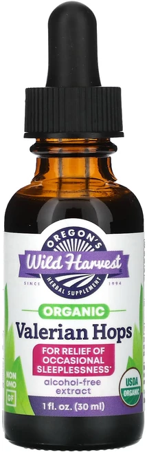 Oregon's Wild Harvest 유기농 발레리안 홉 30ml(1fl oz), OregonsWildHarvest유기농발레리안홉30ml, 1개, 30ml - 쿠팡