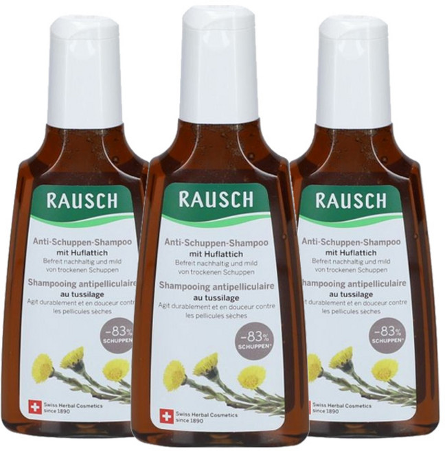 라우쉬 콜쓰푸트 안티 댄드러프 샴푸, 200ml, 3개