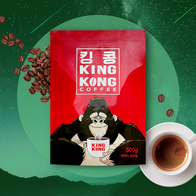 공장직영 원두커피 킹콩 디카페인100 홀빈 아로마빌커피, 500g, 1개, 홀빈(분쇄안함)