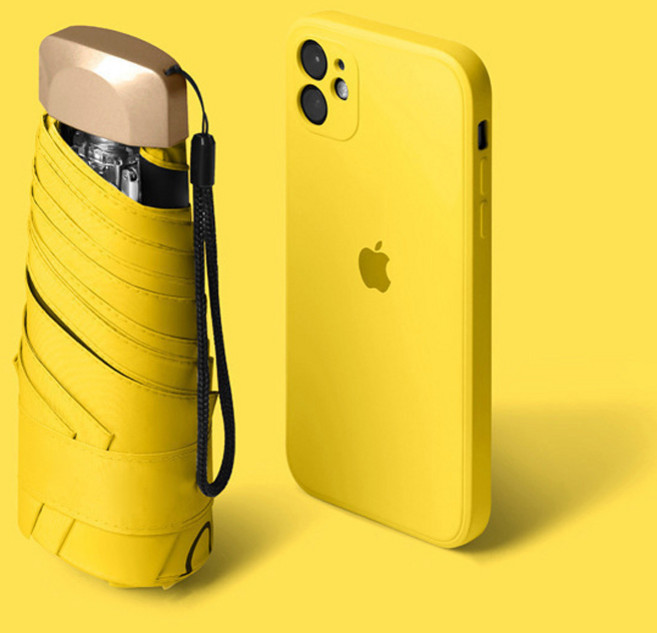 모니즈 한손에 쏙 초경량 미니포켓 우산(+커버) 양산겸용 9종, 1개, 머스타드