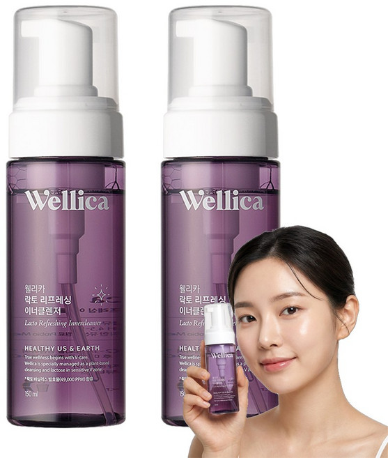 웰리카 이너클렌저 천연 유산균 여성청결제 Y존케어, 150ml, 2개