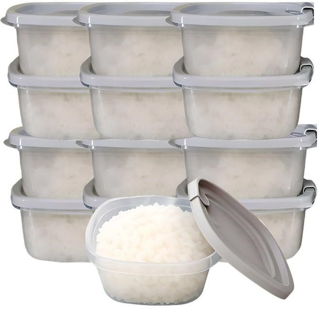 국내생산100% 뜨밥 전자렌지용 냉동밥 밀폐 보관 용기 350ml, 냉동밥보관용기, 20개