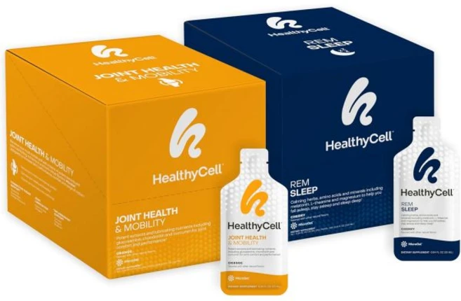 헬스셀 조인트 모빌리티 + 렘 번들 윤활 성인용 엑스트라 스트렝스 최대 액 젤 팩 30개 x 2, Healthycell 바이오액티브 멀티 렘 수면 번들 - 쿠팡