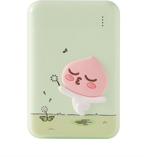 카카오프렌즈 KF고속충전 보조배터리 + TYPE C 케이블 세트, 데일리어피치(그린)