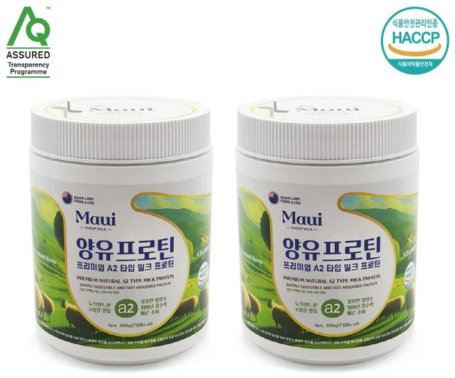 마우이 뉴질랜드 A2 양유 프로틴 단백질 양우유 우유, 200g, 2개 - 쿠팡