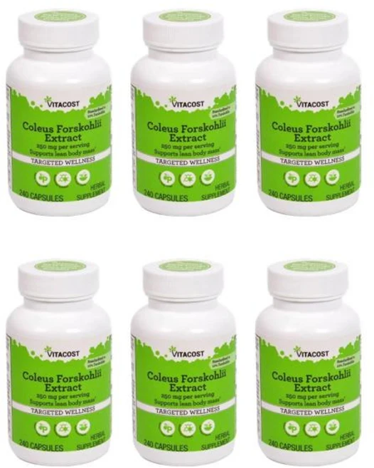 Vitacost 비타코스트 콜레우스 포스콜리 추출물 캡슐 240정, 6개 - 쿠팡