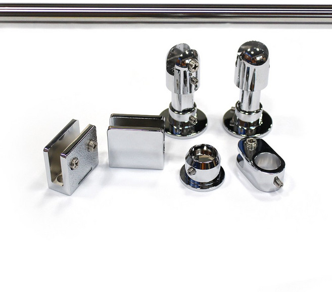 [국산] 크롬 욕실 파티션 부속 샤워부스 칸막이 부품, 1개, 실버