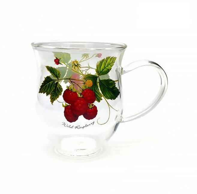 유리컵 2인 딸기 머그컵 예쁜 세트 400ml 유리머그컵 찻잔 커피컵 선물, 본상품선택, 1개