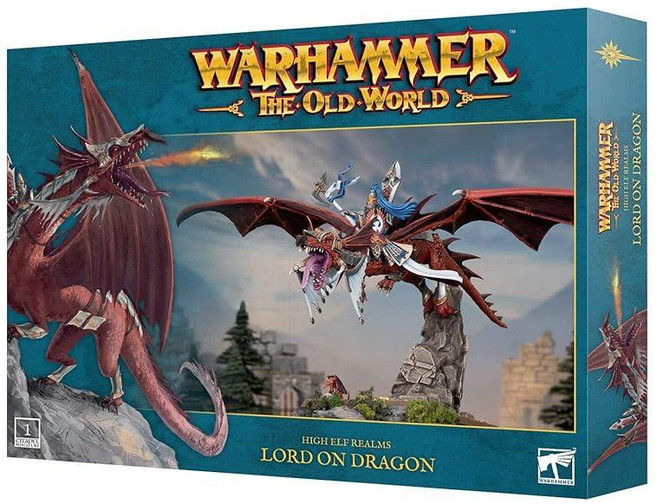 Warhammer The Old World: High Elf Realms: Lord on Dragon 소장용 피규어 성인 288430