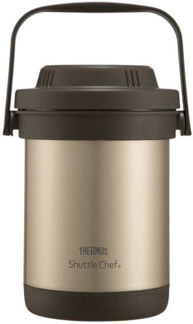 THERMOS 膳魔師 真空斷熱燜燒提鍋 1.8L TCRA-1800/1801 燜燒鍋 悶燒鍋 1800ML, 金色, 1個