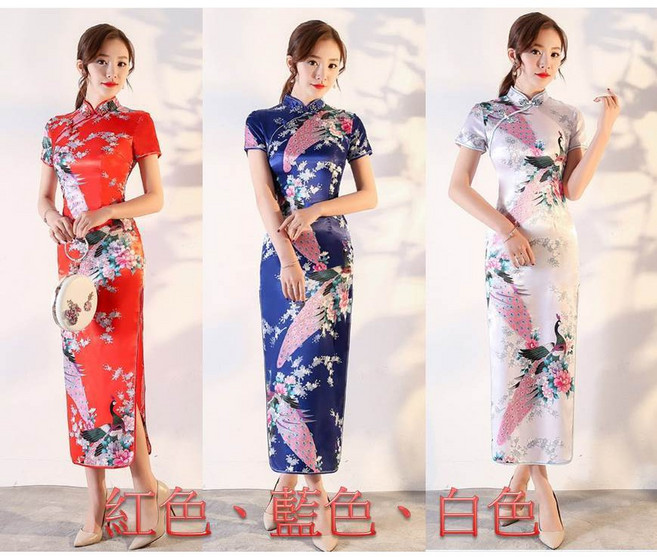 復古改良旗袍 高衩禮服 主持服 中國風表演服