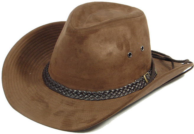 T705 박사이즈 카우보이모자 스웨이드 소재의 남성용 겨울모자 등산 여행 골프 레져 활동