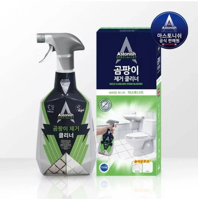 아스토니쉬 뉴 곰팡이 전용 클리너 제트, 750ml, 1개