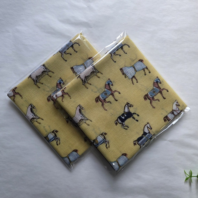 2장 단체 모임 선물 국산 아사 면 손수건 큰 스카프 커플 반다나 남자 여성