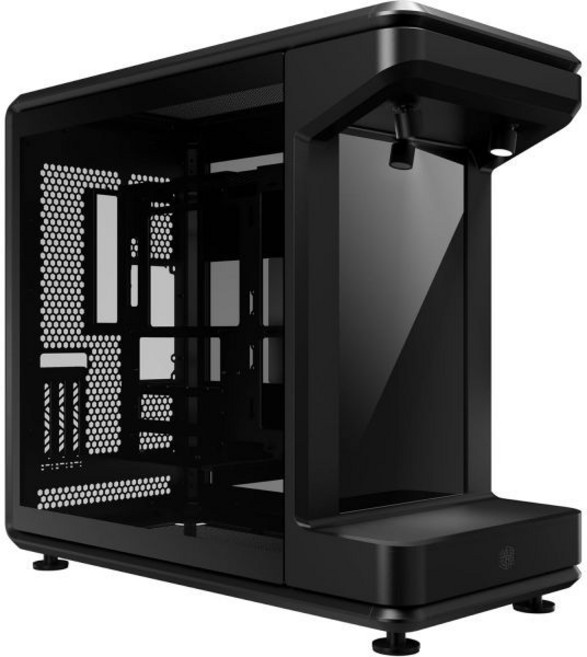 쿨러마스터 마스터프레임 360 스테이지 LCD 오픈 프레임 ATX PC 케이스 전면 디스플레이 최대 430mm 그래픽 카드 360mm 라디에이터 지원 12x120mm 팬 PCI, Black