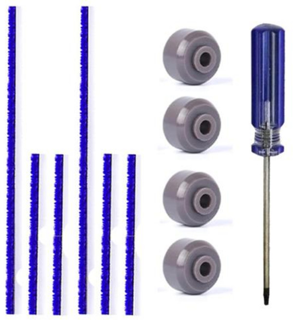 다이슨 호환 V6 V7 V8 V10 V11 V15 용 플러시 스트립 및 밑창 휠 소프트 롤러 클리너 헤드 펠트 교체 부품, 7) Plush Strips wheel 2, 1개