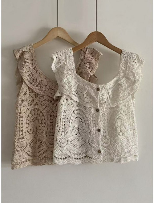 넬리 리로 프릴 크로쉐 베스트 NC2VE009