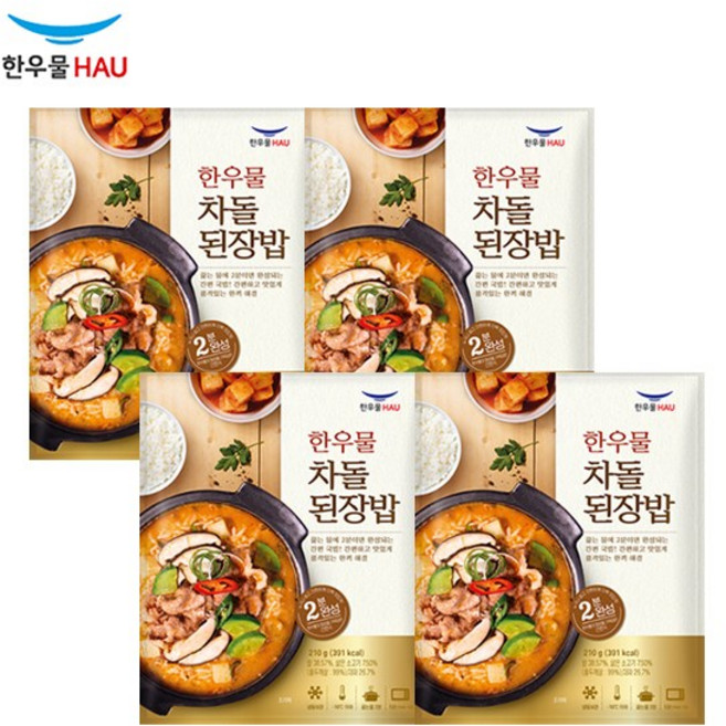 [치타마켓] 한우물 차돌된장밥, 210g, 4개