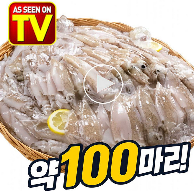 통째 먹는 총알한치 100마리 미니오징어 생물 한치, 1세트, 1.2kg