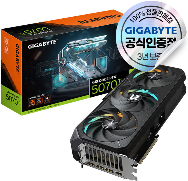 GIGABYTE 지포스 RTX 5070 Ti GAMING OC D7 16GB 피씨디렉트