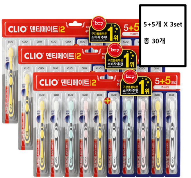 크리오 덴티메이트 시즌2 초극세모 칫솔, 1개입, 30개