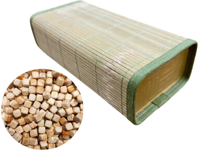 한일 국내산 편백 대나무 경추베개 사각 목편한 숙면 친환경, 편백 청대 사각 베개